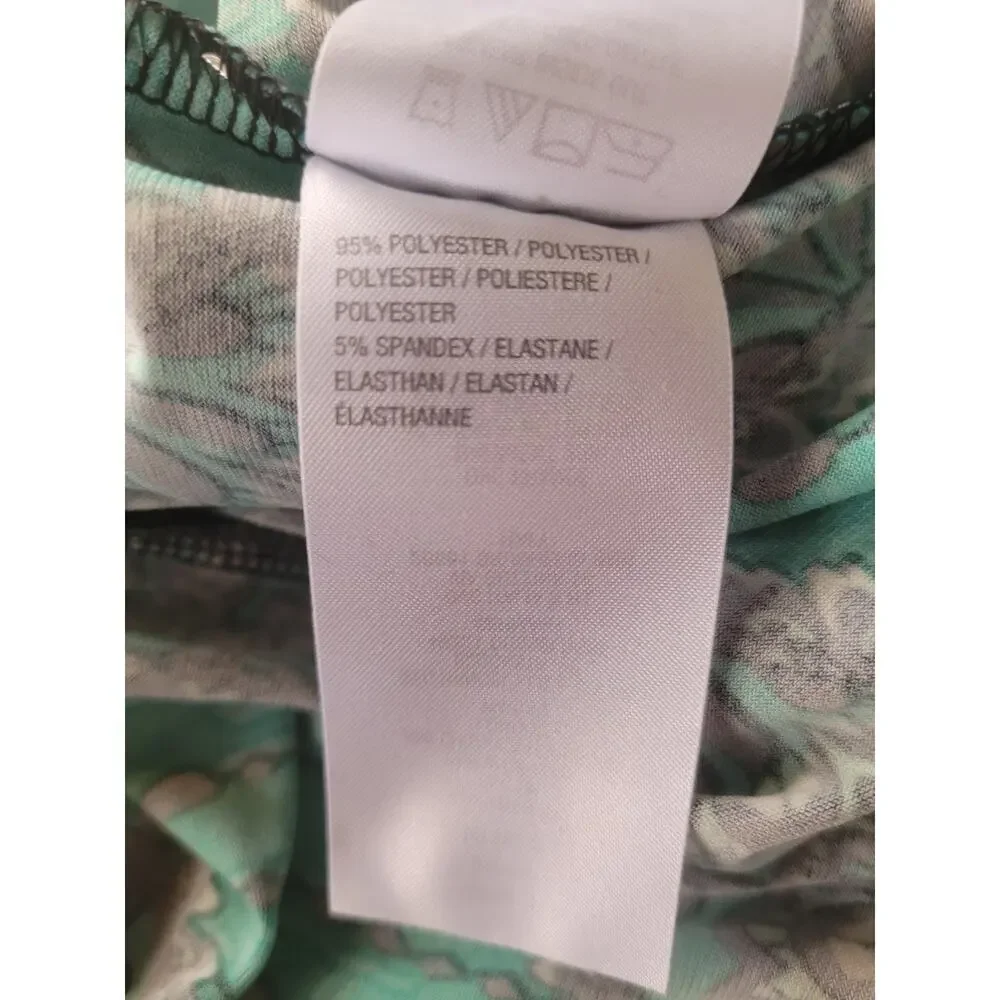 Bob Mackie Blouse Green/Black Sparkle Loose Fit New Sz M - Picture 10 of 10